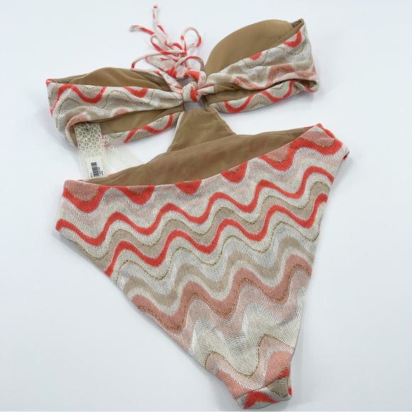 Devon Windsor NWT Romi One Piece Swimsuit in Coral Wave size Large - Picture 4 of 8